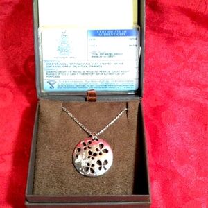 Butterfly Diamond Necklace in .925 Sterling Silver